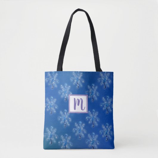 Monogram Sneeuwvlokken Tote Bag (Voorkant)