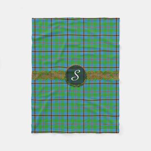 Monogram Snodgras Tartan Fleece Deken (Voorkant)