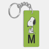 Monogram | Snoopy neerkijken Sleutelhanger (Voorkant Links)