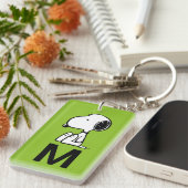 Monogram | Snoopy neerkijken Sleutelhanger (Voorkant Rechts)