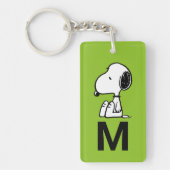 Monogram | Snoopy neerkijken Sleutelhanger (Voorkant)