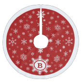 Monogram Snowflake kerstboom Rood/wit Rok (Voorkant)