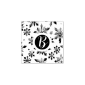 Monogram Snowflake Kerstmis Rubberstempel (Afrduk)