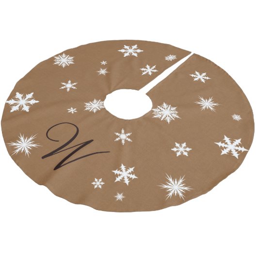 Monogram Snowflake Tree Skirt Kerstboom Rok (Gekanteld)