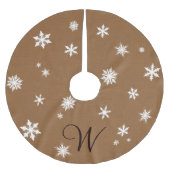 Monogram Snowflake Tree Skirt Kerstboom Rok (Voorkant)