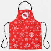 Monogram snowschilfers met een schattig patroon schort (Voorkant)