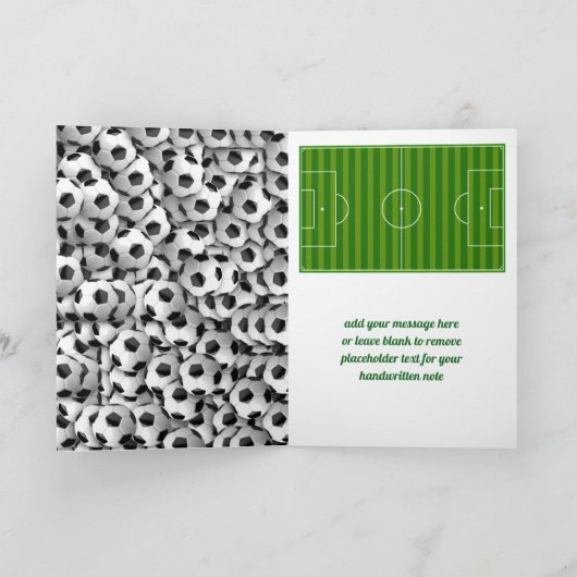 Monogram Soccer Field Ball Sport Green Football Kaart (Binnen)