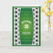 Monogram Soccer Field Ball Sport Green Football Kaart (Gele Bloem)