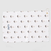 Monogram soepel zeilen nautische kust preppy golfhanddoek (Horizontaal)