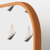 Monogram soepel zeilen nautische kust preppy pickleball paddle (Links Detail)