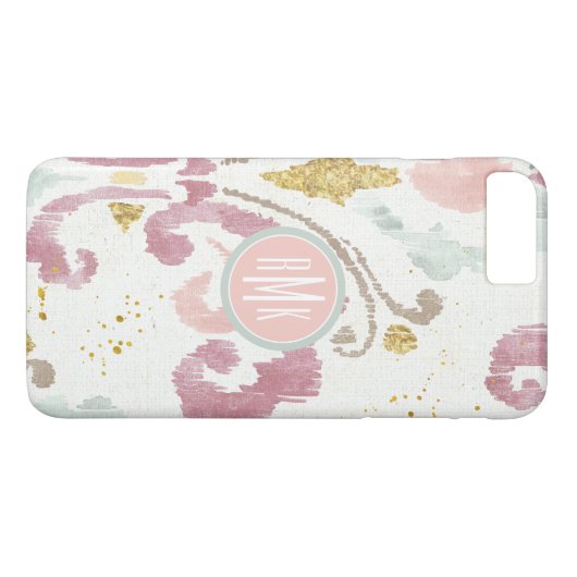 Monogram | Soft Deco-patroon Case-Mate iPhone Case (Achterkant (Horizontaal))