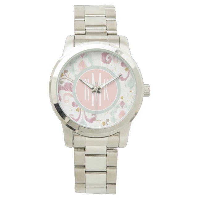 Monogram | Soft Deco-patroon Horloge (Voorkant)
