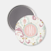 Monogram | Soft Deco-patroon Magneet (Voorkant / Achterkant)