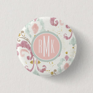 Monogram Soft Deco-patroon Ronde Button 3,2 Cm