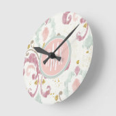 Monogram | Soft Deco-patroon Ronde Klok (Hoek)