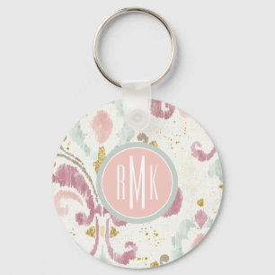 Monogram   Soft Deco-patroon Sleutelhanger