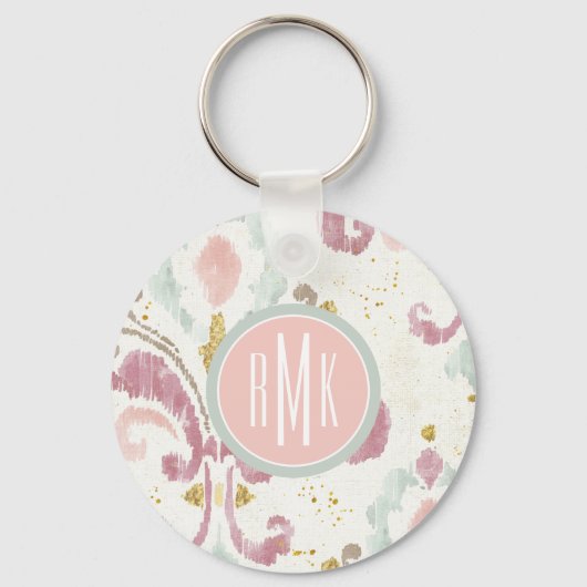 Monogram | Soft Deco-patroon Sleutelhanger (Voorkant)