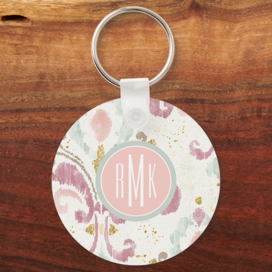 Monogram | Soft Deco-patroon Sleutelhanger (Voorkant)