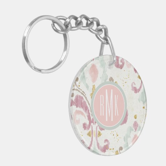 Monogram | Soft Deco-patroon Sleutelhanger (Voorkant Links)