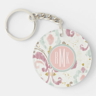 Monogram   Soft Deco-patroon Sleutelhanger
