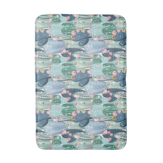 Monogram | Soft Patel Cactus Pattern Badmat (Voorkant Verticaal)