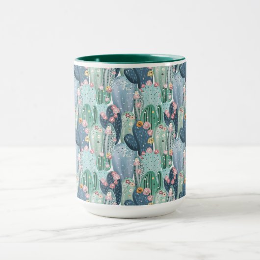 Monogram | Soft Patel Cactus Pattern Mok (Midden)