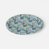 Monogram | Soft Patel Cactus Pattern Papieren Bordje (Gekanteld)