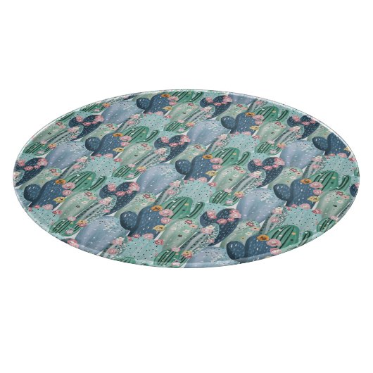 Monogram | Soft Patel Cactus Pattern Snijplank (Hoek)