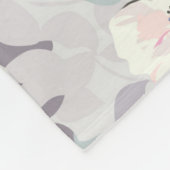 Monogram | Soft roze Waterverf Patroon Fleece Deken (Hoek)