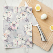 Monogram | Soft roze Waterverf Patroon Theedoek (Quarter Fold)