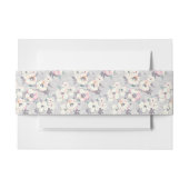 Monogram | Soft roze Waterverf Patroon Uitnodigingen Wikkel (Voorkant Voorbeeld)