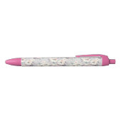 Monogram | Soft roze Waterverf Patroon Zwarte Inkt Pen (Bovenkant)