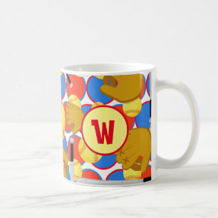 Monogram Softball Koffiemok