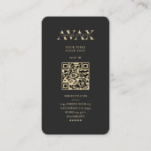 Monogram Software Engineer Modern Zwart Goud Visitekaartje (Achterkant)