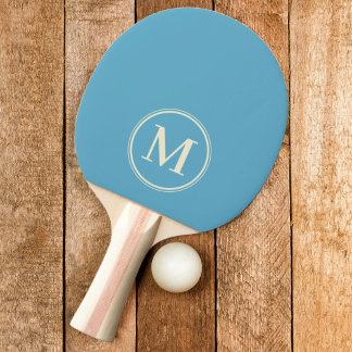 Monogram Solid Aqua Sky Kleur Tafeltennisbatje