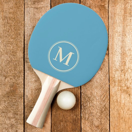 Monogram Solid Aqua Sky Kleur Tafeltennisbatje