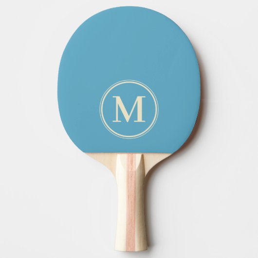 Monogram Solid Aqua Sky Kleur Tafeltennisbatje (Voorkant)