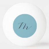Monogram Solid Blue Pastel Minimalist Professional Pingpongbal (Voorkant)