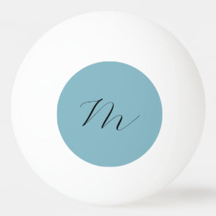 Monogram Solid Blue Pastel Minimalist Professional Pingpongbal