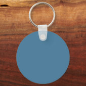 Monogram Solid Blue Pastel Minimalist Professional Sleutelhanger (Achterkant)