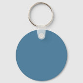 Monogram Solid Blue Pastel Minimalist Professional Sleutelhanger (Achterkant)