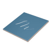 Monogram Solid Blue Pastel Minimalist Professional Tegeltje (Zijkant)