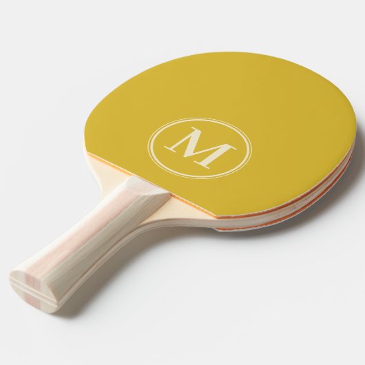 Monogram Solid Burnt Lemon Kleur Tafeltennisbatje (Voorkant Gekanteld)