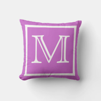MONOGRAM Solid Color Light Paars kussen