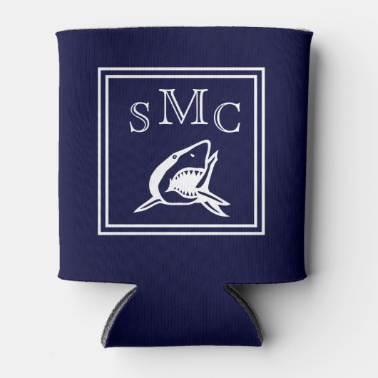 MONOGRAM Solid Grey Shark Plak Blikjeskoeler (Voorkant)