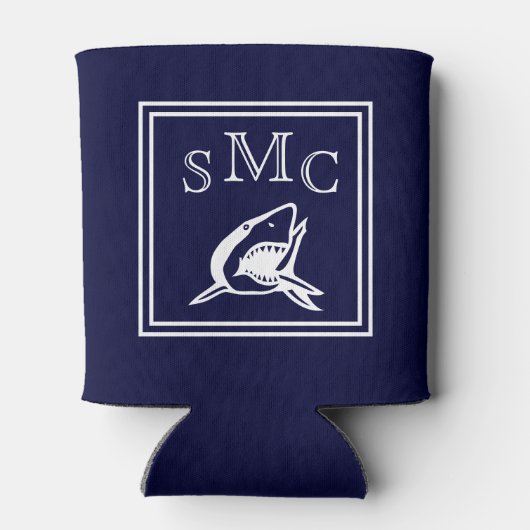 MONOGRAM Solid Grey Shark Plak Blikjeskoeler (Achterkant)