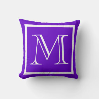 MONOGRAM Solid Paars Bright Grape platte kussens