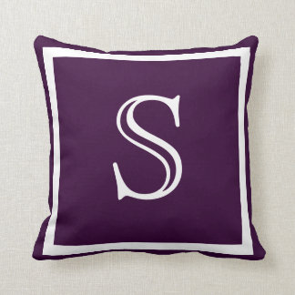 MONOGRAM Solid Paars Soft Dark Grapp platte pijp Kussen