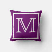 MONOGRAM Solid Paarse Grafiek vlakke kussen