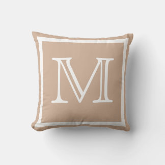 MONOGRAM Solid Tan-tauploods Kussen